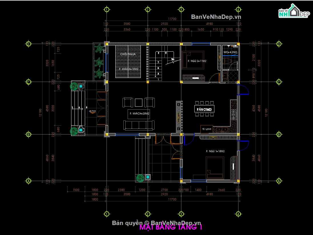 Biệt thự  2 tầng,Bản vẽ cad 2 tầng,Biệt thự 2 tầng file cad,biệt thự mái nhật 2 tầng,nhà 2 tầng mái nhật,kiến trúc kết cấu điện nước nhà biệt thự 2 tầng