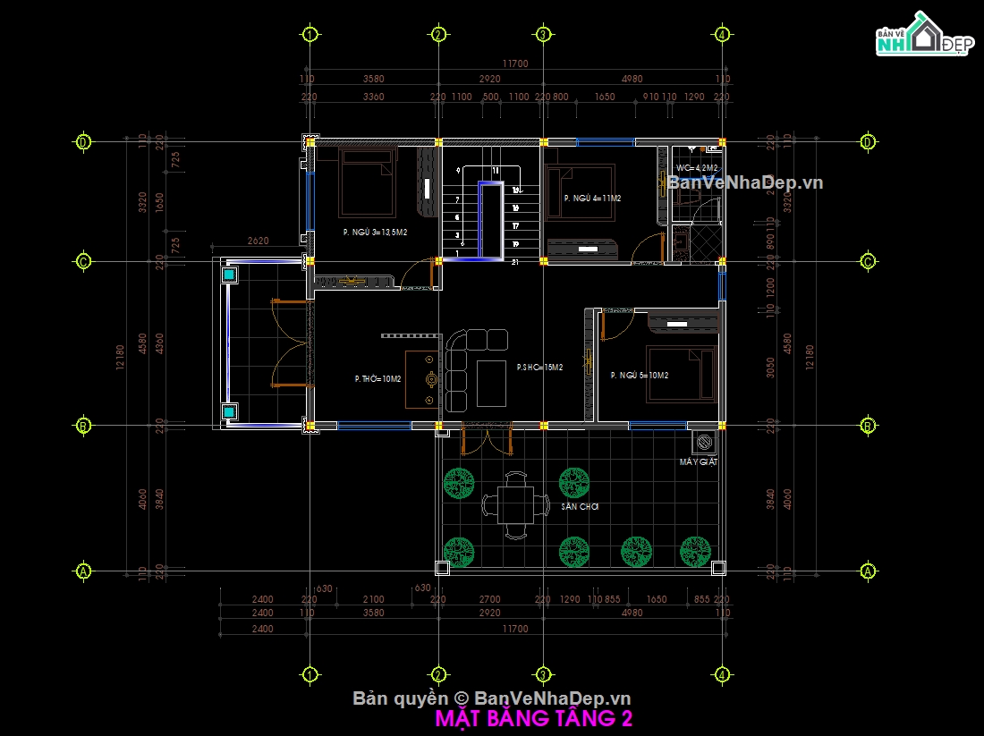 Biệt thự  2 tầng,Bản vẽ cad 2 tầng,Biệt thự 2 tầng file cad,biệt thự mái nhật 2 tầng,nhà 2 tầng mái nhật,kiến trúc kết cấu điện nước nhà biệt thự 2 tầng