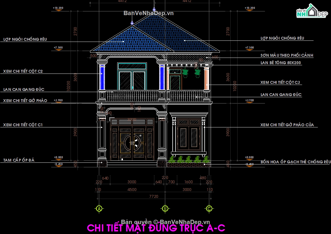 Biệt thự  2 tầng,Biệt thự 2 tầng cad,Biệt thự 2 tầng file cad,biệt thự mái nhật 2 tầng,kiến trúc kết cấu biệt thự mái nhật 2 tầng,full bản vẽ biệt thự mái nhật 2 tầng