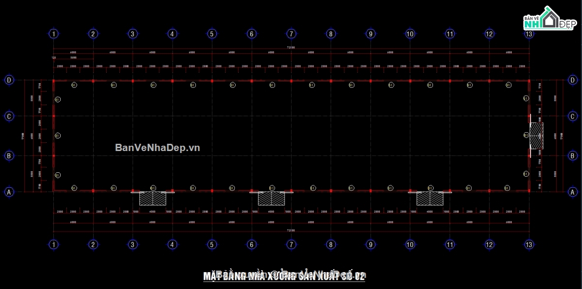 cad nhà xưởng,Bản vẽ thi công,nhà xưởng,kho nhà xưởng,Bản vẽ nhà kho,nhà xưởng rộng 17m