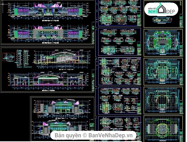 trung tâm hội nghị,bản vẽ trung tâm hội nghị quốc gia,trung tâm hội nghị tỉnh,thiết kế thi công,Hồ sơ thiết kế