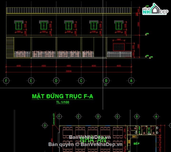 file CAD nhà sinh hoạt công nhân,nhà sinh hoạt công nhân khung thép,bản vẽ nhà công nghiệp 2 tầng