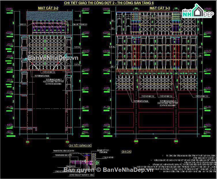 Bản vẽ thi công,Bản vẽ dầm,dầm sàn ô tô