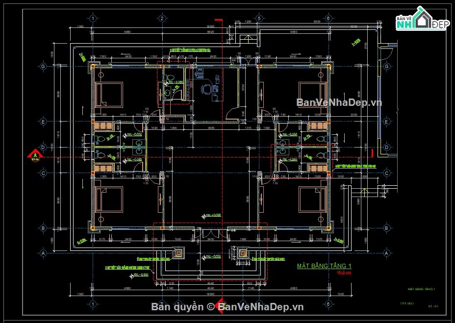 homestay,bản vẽ homestay,file cad homestay