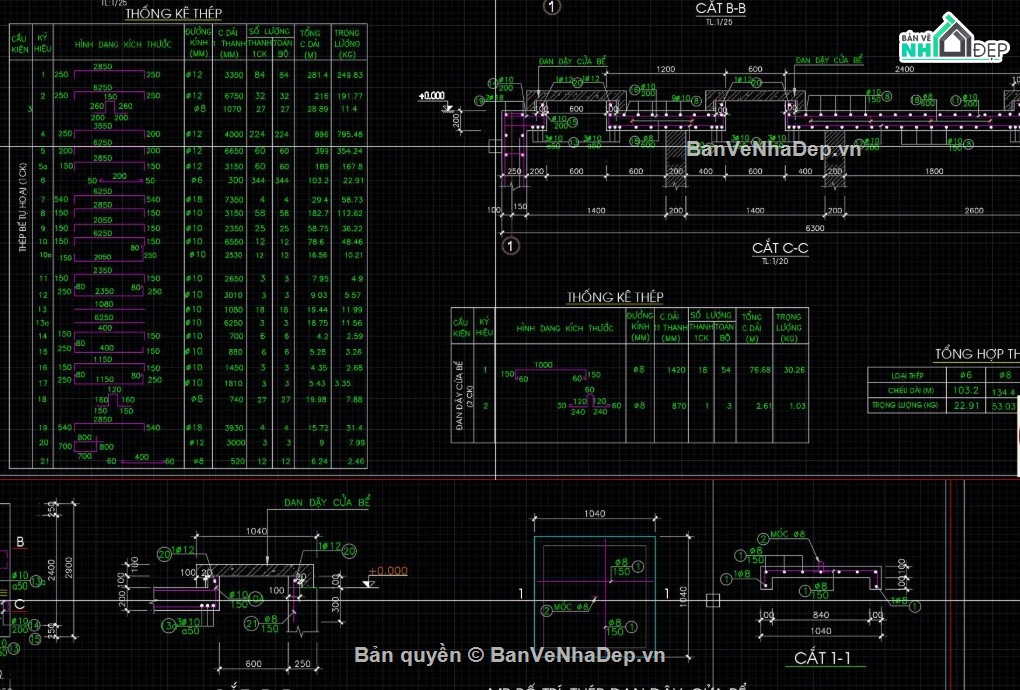 bể tự hoại 3 ngăn,file cad bể tự hoại,bể tự hoại file cad