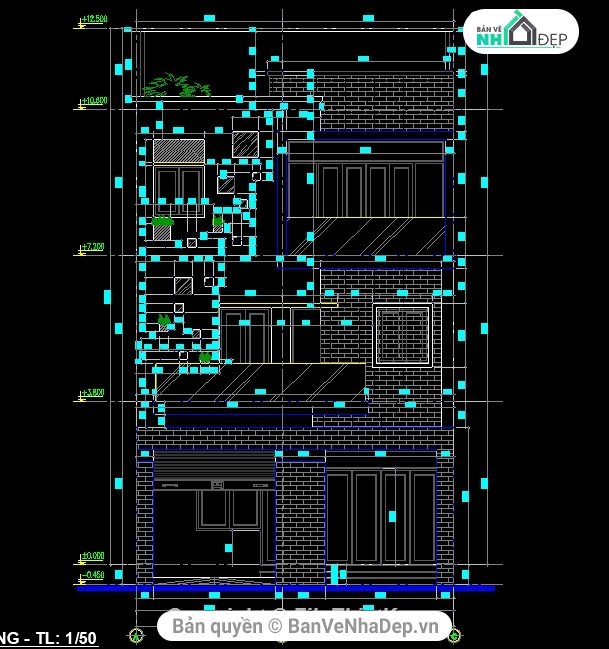 biệt thự 3 tầng,nhà phố 3 tầng,nhà 3 tầng,biệt thự 3 tầng 7.4×17.2m,bản vẽ nhà phố 3 tầng