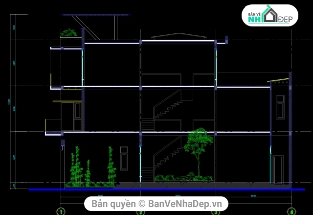 biệt thự 3 tầng,nhà phố 3 tầng,nhà 3 tầng,biệt thự 3 tầng 7.4×17.2m,bản vẽ nhà phố 3 tầng