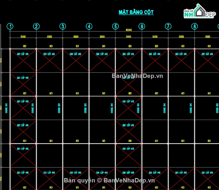 nhà để xe 3 khoang,nhà để xe file cad,file cad nhà để xe