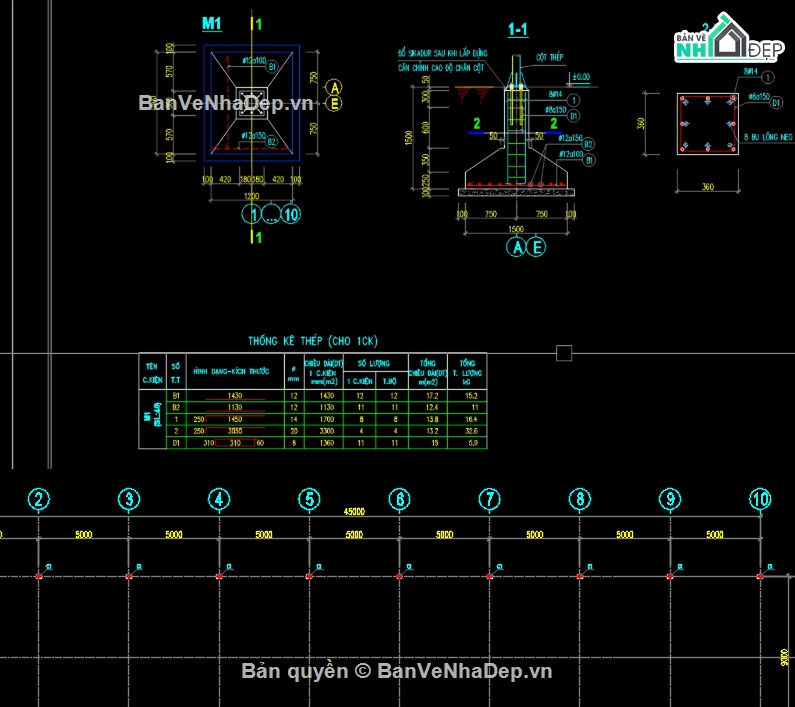nhà để xe 3 khoang,nhà để xe file cad,file cad nhà để xe
