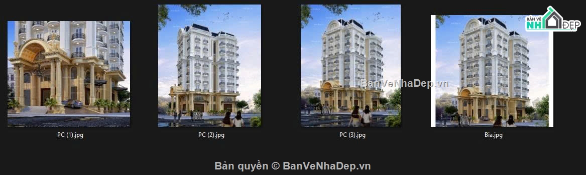 khách sạn tân cổ điển,khách sạn,khách sạn 10 tầng,Bản vẽ khách sạn
