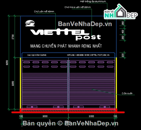 ban ve khung quang cao viettel post,khung biển hiệu viettel,toàn nhà viettel