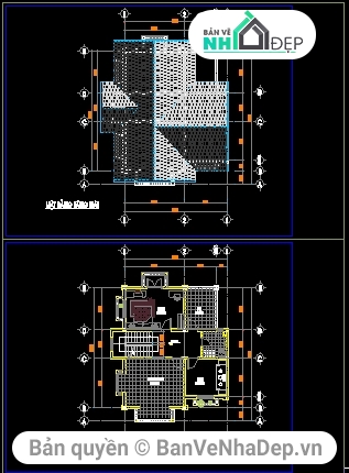 bt 3 tầng đẹp,bt 3 tầng 100m2,BT 3 tầng có PC,bản vẽ biệt thự 3 tầng,kiến trúc biệt thự 3 tầng
