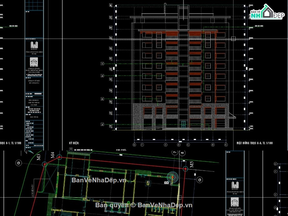 tòa nhà 10 tầng,file cad tòa nhà 10 tầng,tòa nhà 10 tầng file cad,bản vẽ tòa nhà 10 tầng