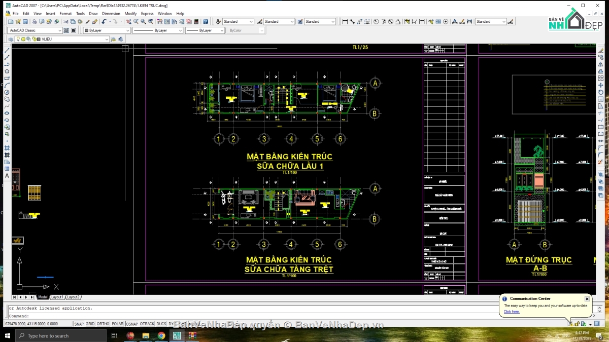 FILE CAD NHÀ PHỐ,NHÀ PHỐ 4X18M,kết cấu nhà dân
