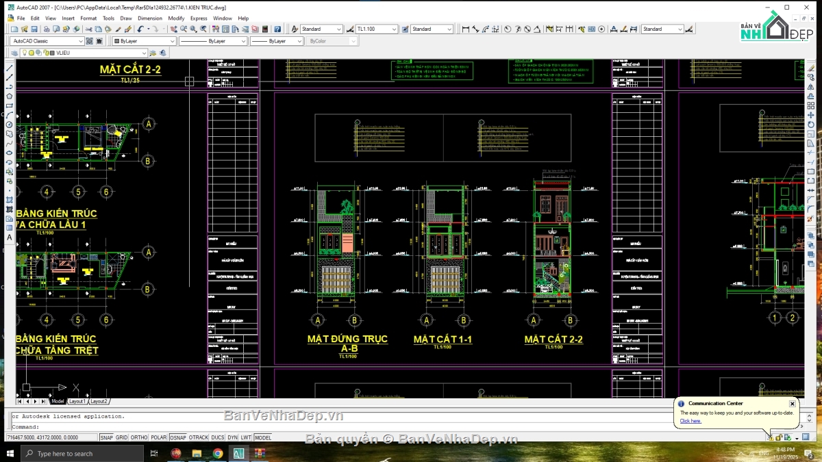 FILE CAD NHÀ PHỐ,NHÀ PHỐ 4X18M,kết cấu nhà dân