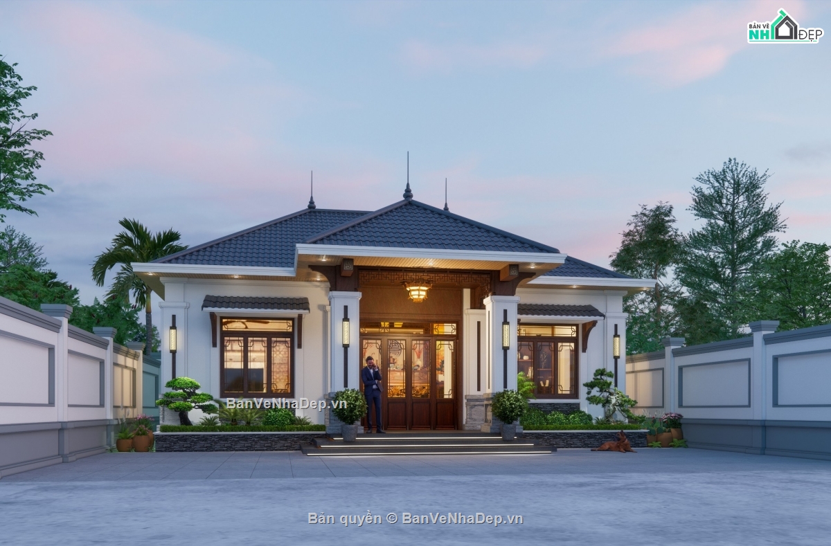 nhà 1 tầng,nhà 1 tầng mái nhật,mặt bằng nhà 1 tầng,file cad nhà 1 tầng,mặt bằng nhà 1 tầng 12x11m,thiết kế nhà phố