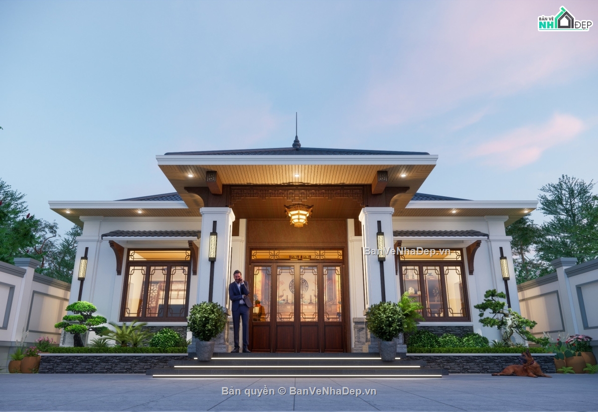 nhà 1 tầng,nhà 1 tầng mái nhật,mặt bằng nhà 1 tầng,file cad nhà 1 tầng,mặt bằng nhà 1 tầng 12x11m,thiết kế nhà phố