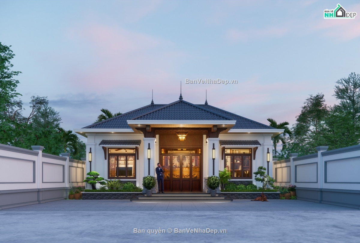 nhà 1 tầng,nhà 1 tầng mái nhật,mặt bằng nhà 1 tầng,file cad nhà 1 tầng,mặt bằng nhà 1 tầng 12x11m,thiết kế nhà phố