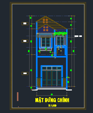 kiến trúc nhà 2 tầng,nhà phố 2 tầng,bản vẽ nhà phố 2 tầng,file cad nhà phố 2 tầng,cad nhà phố 2 tầng