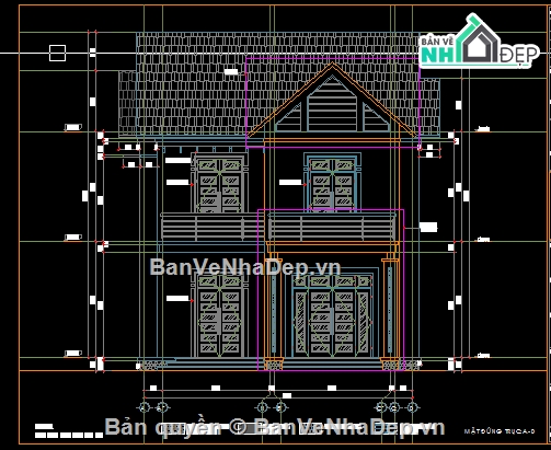 Nhà phố  2 tầng 9x14m,kiến trúc 2 tầng,kết cấu 2 tầng