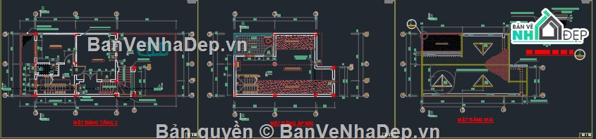 file cad nhà phố 3 tầng,nhà phố 3 tầng,bản vẽ nhà phố 3 tầng