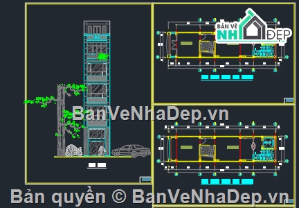 nhà phố 7 tầng,file cad nhà phố 7 tầng,cad nhà phố 7 tầng,bản vẽ nhà phố 7 tầng