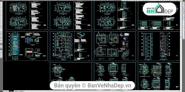 nhà 5 tầng 5.1x11.94m,nhà phố 5 tầng,thiết kế nhà phố 5 tầng,bản vẽ nhà phố 5 tầng,file autocad nhà phố 5 tầng