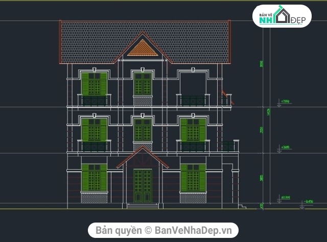 biệt thự 3 tầng,Biệt thự 3 tầng,kiến trúc biệt thự,bản vẽ biệt thự 3 tầng