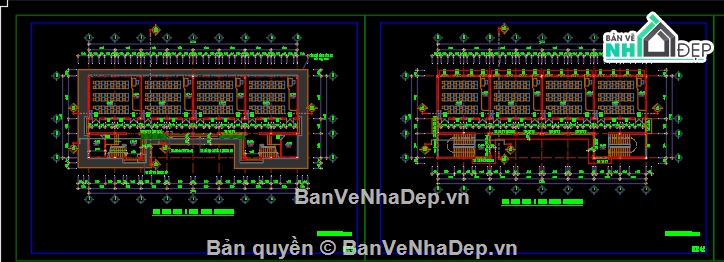 kiến trúc nhà 2 tầng,cad mẫu nhà,File cad