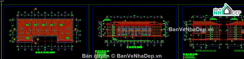 kiến trúc nhà 2 tầng,cad mẫu nhà,File cad