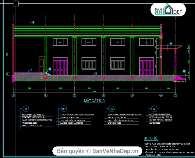 11 bản vẽ Autocad nhà văn hóa dưới 10k