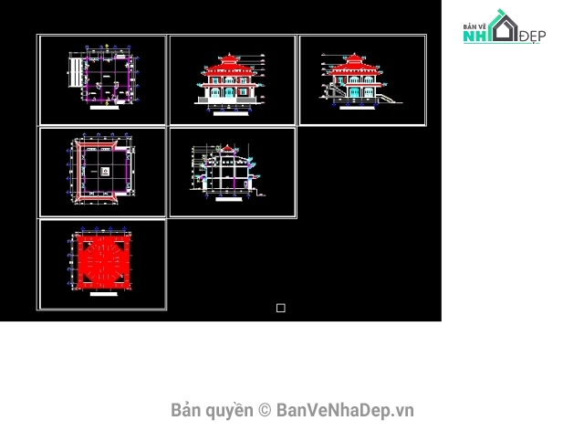 Bản vẽ,kiến trúc bản vẽ,đầy đủ từ kiến trúc,Chùa tịnh xá,autocad,bản vẽ kiến trúc