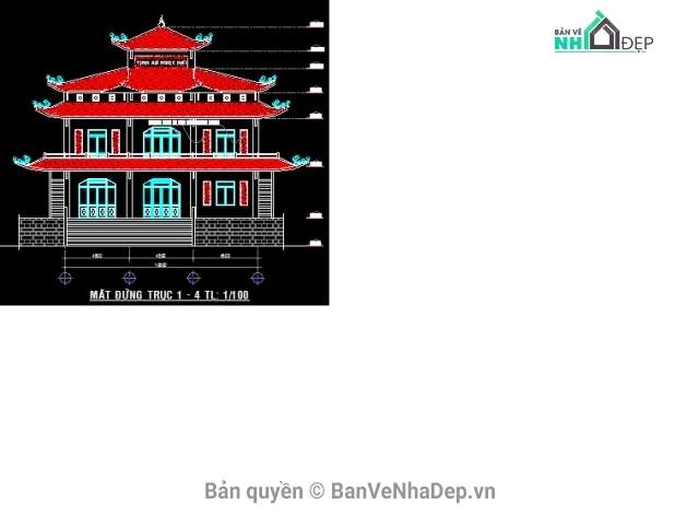 Bản vẽ,kiến trúc bản vẽ,đầy đủ từ kiến trúc,Chùa tịnh xá,autocad,bản vẽ kiến trúc