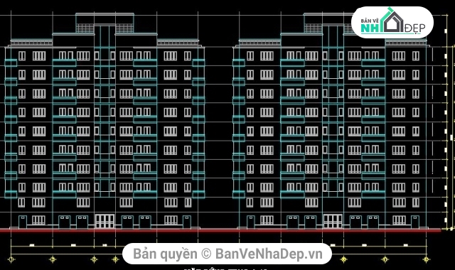 kiến trúc nhà cao tầng,kiến trúc nhà 11 tầng,thiết kế nhà cao tầng,thiết kế chung cư 11 tầng