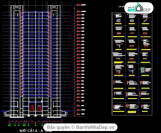 cao ốc 29 tầng,bản vẽ siêu tòa nhà 29 tầng,Tòa nhà cao ốc 29 tầng,cao ốc 29 tầng 45.2x53.4m,bản vẽ tòa nhà cao ốc 29 tầng,thiết kế tòa nhà cao ốc