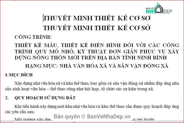 Nhà văn hóa,bản vẽ nhà văn hóa,file cad nhà văn hóa