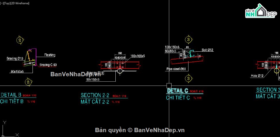 nhà để xe,Bản vẽ nhà thép,nhà để xe khung thép,nhà khung thép