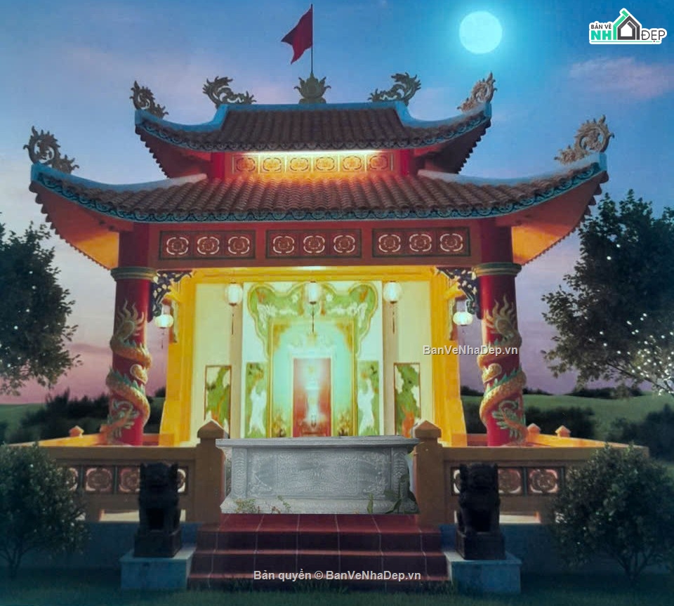 lăng mộ,bản vẽ lăng mộ,file cad bản vẽ lăng mộ