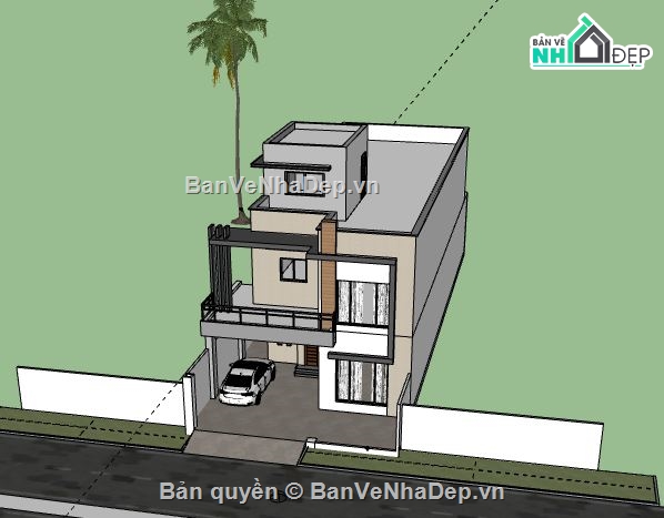 Nhà phố 2 tầng,model su nhà phố 2 tầng,sketchup nhà phố 2 tầng,nhà phố 2 tầng file su,nhà phố 2 tầng sketchup