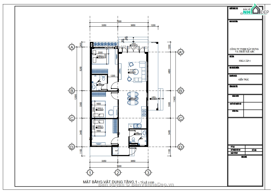 nhà 7x12m,nhà 1 tầng 7x12,nhà cấp 4 7x12,nhà cấp 4