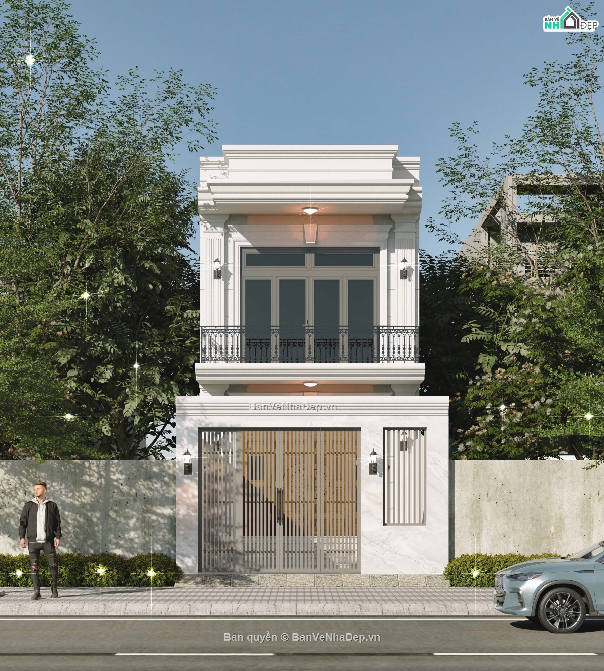 Nhà phố 2 tầng,2 tầng,Nhà phố tân cổ điển,Nhà phố