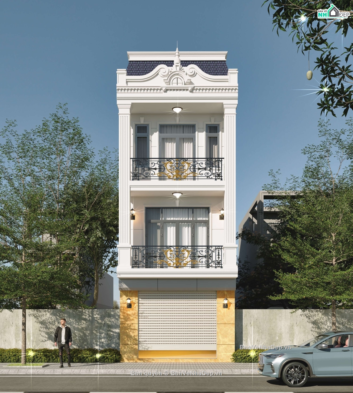 Bản vẽ nhà phố 3 tầng,nhà phố 5x15m 3 tầng,Bản vẽ nhà phố 3 tầng 5x15m,nhà 3 tầng,3 tầng,nhà