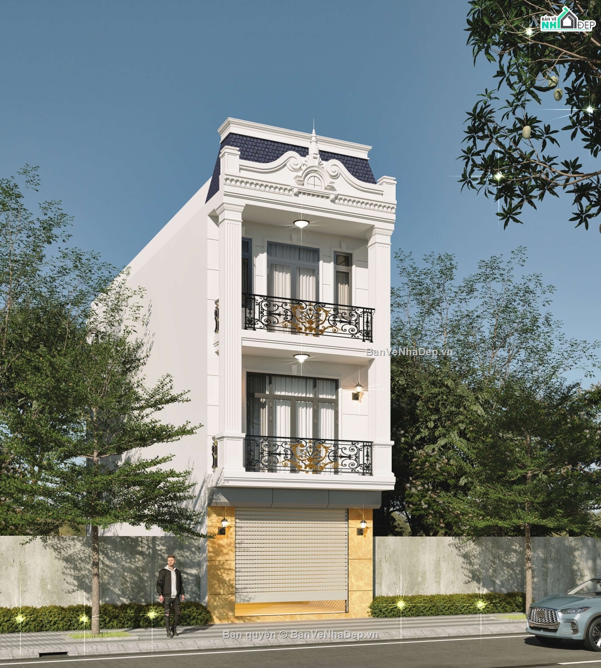 Bản vẽ nhà phố 3 tầng,nhà phố 5x15m 3 tầng,Bản vẽ nhà phố 3 tầng 5x15m,nhà 3 tầng,3 tầng,nhà