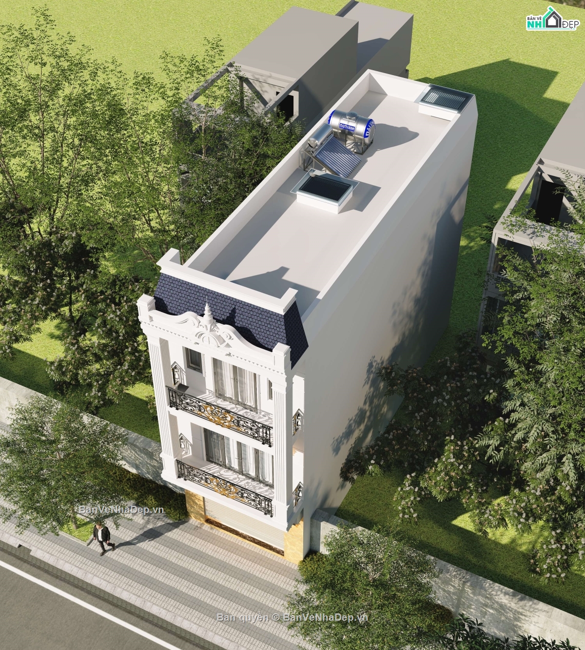 Bản vẽ nhà phố 3 tầng,nhà phố 5x15m 3 tầng,Bản vẽ nhà phố 3 tầng 5x15m,nhà 3 tầng,3 tầng,nhà