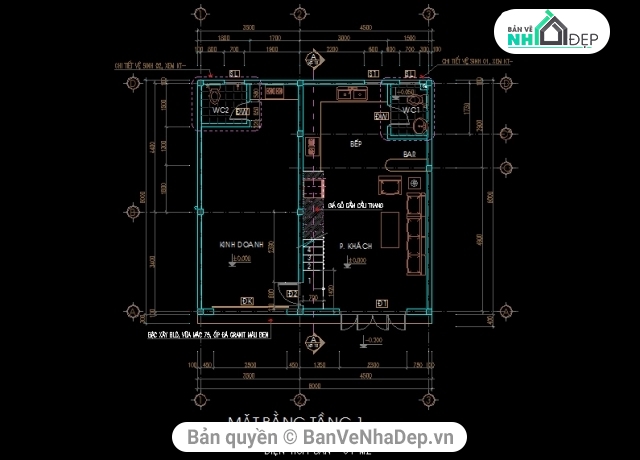 nhà 3 tầng 4 phòng ngủ,mẫu nhà mặt tiền 8m gác có gác lửng,nhà ở kết hợp kinh doanh,bản vẽ nhà phố mặt tiền 8m