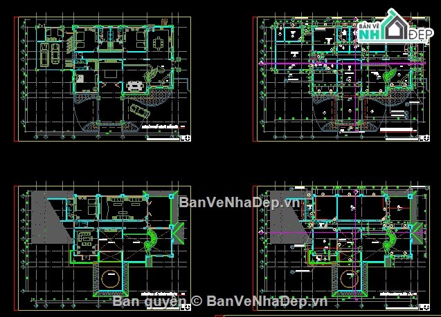 biệt thự đẹp,biệt thự  đẹp,biệt thự 2 tầng,cad biệt thự 2 tầng,bản vẽ biệt thự 2 tầng