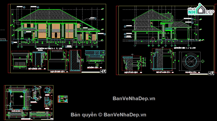 biệt thự đẹp,biệt thự  đẹp,biệt thự 2 tầng,cad biệt thự 2 tầng,bản vẽ biệt thự 2 tầng