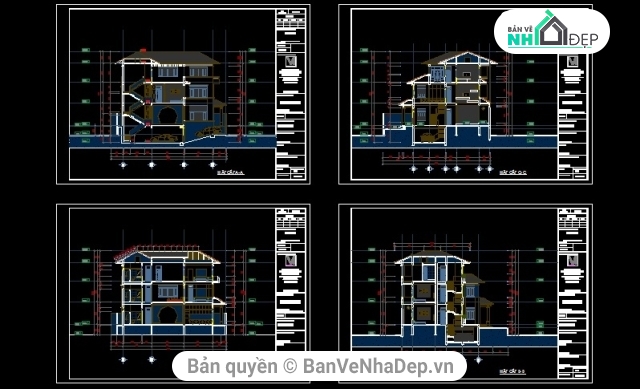 Bản vẽ biệt thự 3 tầng KT 16x18m full,bản vẽ biệt thự kích thước 16x18m,bản vẽ biệt thự 3 tầng + 1 bán hầm,Biệt thự 3 tầng siêu đẹp