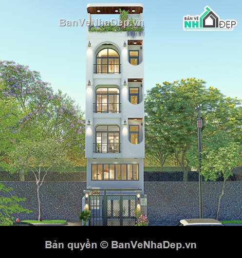 nhà 4 tầng,Bản vẽ nhà 4 tầng,thiết kế nhà 4 tầng