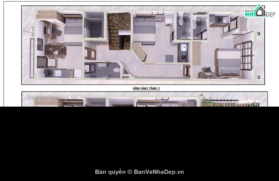nhà 4 tầng,Bản vẽ nhà 4 tầng,thiết kế nhà 4 tầng